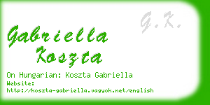 gabriella koszta business card